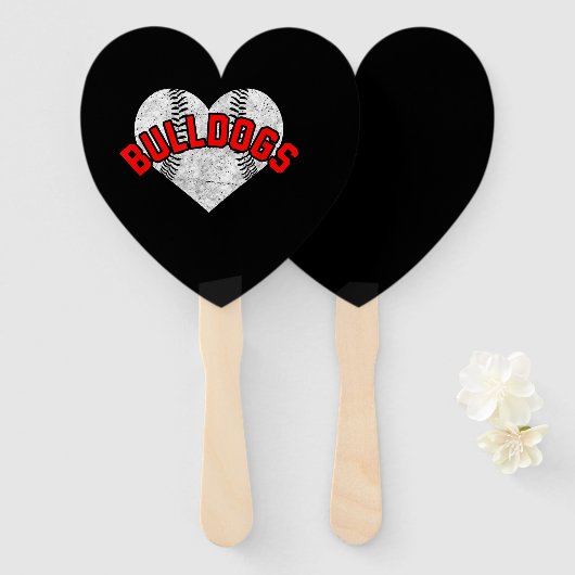 Éventail Équipe mascot de baseball (Devant et derrière)