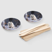 Éventail Esquimau Américain Laisser Neige Noël (Non-assemblé)