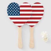 Éventail États-Unis Drapeau américain étoiles et rayures (Devant et derrière)