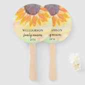 Éventail Été Réunion Famille (Devant et derrière)