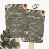 Éventail Ethereal Elegance Sage Whisper Wedding Programme