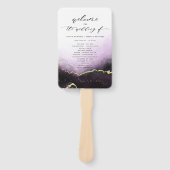 Éventail Ethereal Mist Ombre Amethyst Ceremony Programme (Devant)