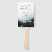 Éventail Ethereal Mist Ombre Programme de cérémonie des Mar (Devant)