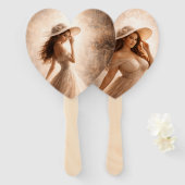 Éventail Ethereal Slavic Water Nymph Wedding Program Fan  (Devant et derrière)