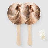 Éventail Ethereal Slavic Water Nymph Wedding Program Fan  (Devant et derrière)