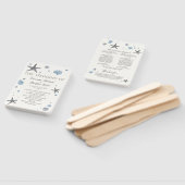 Éventail Étoile grise de mer programme de cérémonie de coq (Non-assemblé)