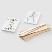 Éventail Eucalyptus aquarelle programme de mariage moderne (Non-assemblé)