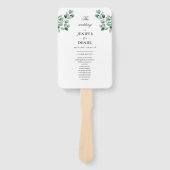 Éventail Eucalyptus Botanical Greenery  Wedding (Devant)