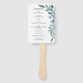 Éventail Eucalyptus Cadre vert Bleu Bleu Blanc Noir (Devant)