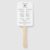 Éventail Eucalyptus Feuilles programme de mariage (Dos)