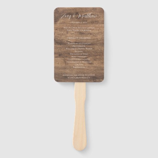 Éventail Eucalyptus Greenery Wedding Program Hand Fan (Devant)