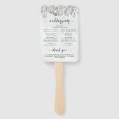 Éventail Eucalyptus & Lavender Elegant Wedding Program (Dos)