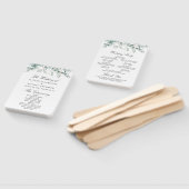 Éventail Eucalyptus Programme de Cérémonie Mariage de verdu (Non-assemblé)