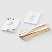 Éventail Eucalyptus Programme de mariage botanique (Non-assemblé)