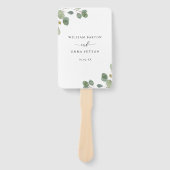 Éventail Eucalyptus Programme de mariage botanique (Devant)