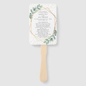 Éventail Eucalyptus Programme de mariage géométrique pour h (Devant)