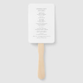 Éventail Eucalyptus Programme de mariage vert (Dos)