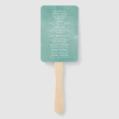 Éventail Eucalyptus Rose Programme de mariage géométrique (Dos)