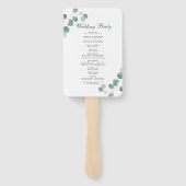 Éventail Eucalyptus Verdure Moderne Élégant Mariage d'été (Dos)