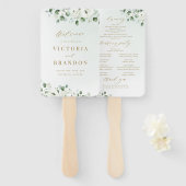 Éventail Eucalyptus Vert fleuris programmes de mariage rust (Devant et derrière)