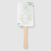 Éventail Eucalyptus Vert fleuris programmes de mariage rust (Dos)