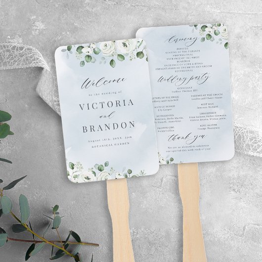 Éventail Eucalyptus Vert fleuris programmes de mariage rust