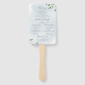 Éventail Eucalyptus Vert fleuris programmes de mariage rust (Dos)