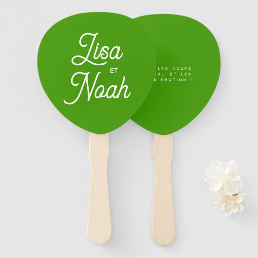 Éventail Eventail colorus - Vert citron (Devant et derrière)