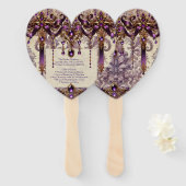 Éventail Eventail de cérémonie | Programme de mariage Wiste (Devant et derrière)