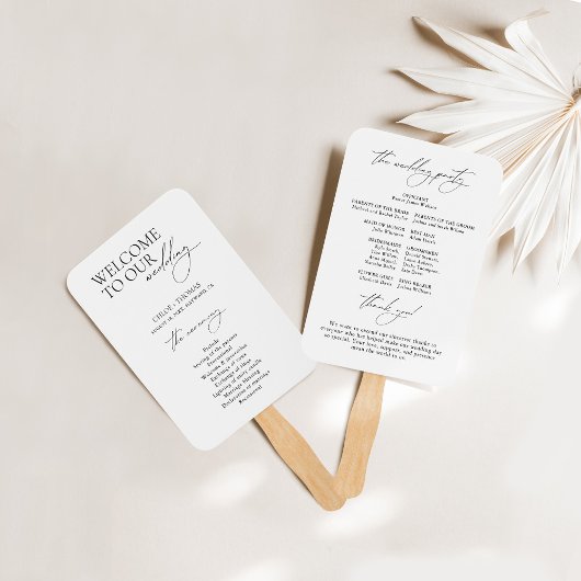 Éventail Eventail de main pour programme de mariage de bien