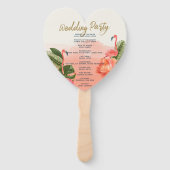 Éventail Exotic Paradise Watercolor Wedding Programme (Dos)