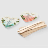 Éventail Exotic Paradise Watercolor Wedding Programme (Non-assemblé)