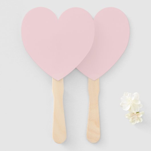 Éventail Expression créative Coeur rose pâle (Devant et derrière)