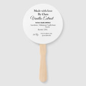 Éventail Extrait de vanille fait maison ajouter les ingrédi (Dos)