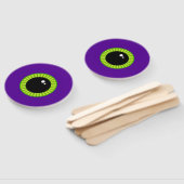 Éventail Eyeball drôle de Monstre vert et pourpre (Non-assemblé)