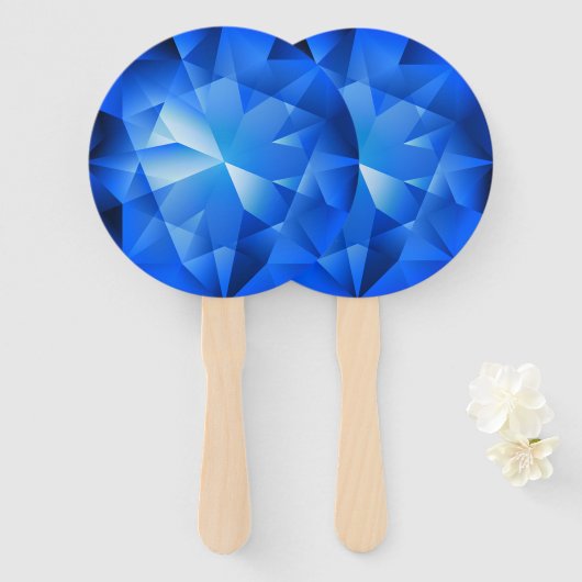 Éventail Facettes de bijoux (Devant et derrière)