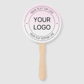 Éventail Facile Logo Remplacement & Editable Texte Rose Omb (Dos)