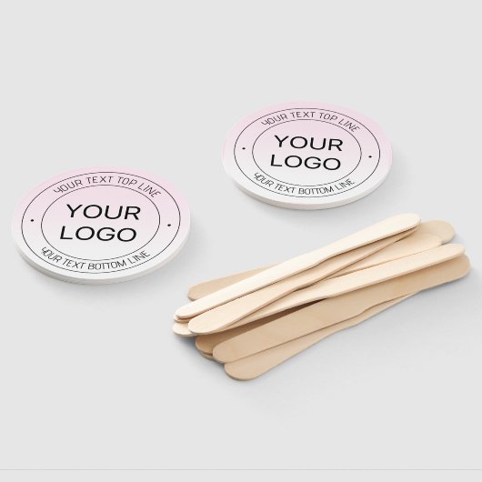 Éventail Facile Logo Remplacement & Editable Texte Rose Omb (Non-assemblé)