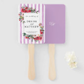 Éventail Faire-part de mariage couleur Lavande numérique (Devant et derrière)