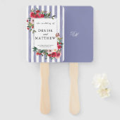 Éventail Faire-part de mariage perse violette (Devant et derrière)