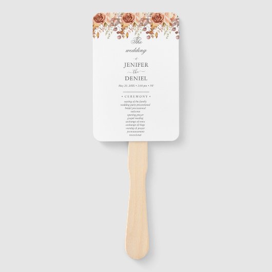 Éventail Fall Autumn Leaves Rustic Country Boho Wedding (Devant)