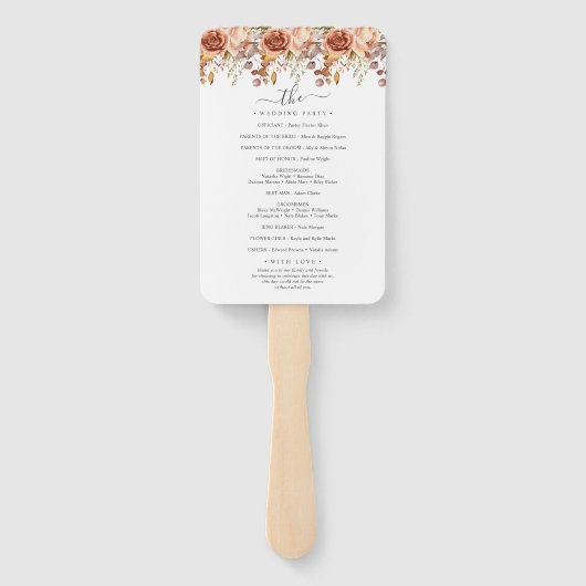 Éventail Fall Autumn Leaves Rustic Country Boho Wedding (Dos)