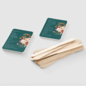 Éventail Fall Teal Watercolor Terracotta Floral wedding (Non-assemblé)