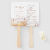 Éventail Fall Wildflower Mountain Rustic Wedding Programs (Devant et derrière)