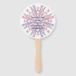 Éventail Famille personnalisable patriotique du 4 juillet