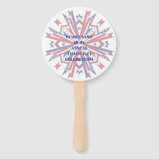 Éventail Famille personnalisable patriotique du 4 juillet