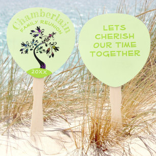 Éventail Famille Réunion Moderne Multicolor Arbre Floral