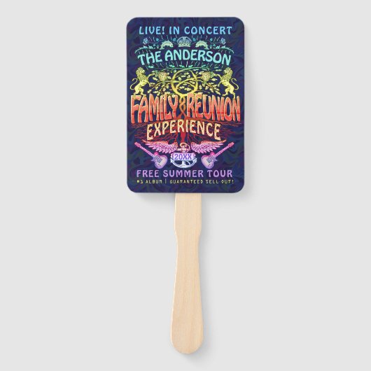 Éventail Family Reunion Band Retro les années 70 Concert Lo (Devant)