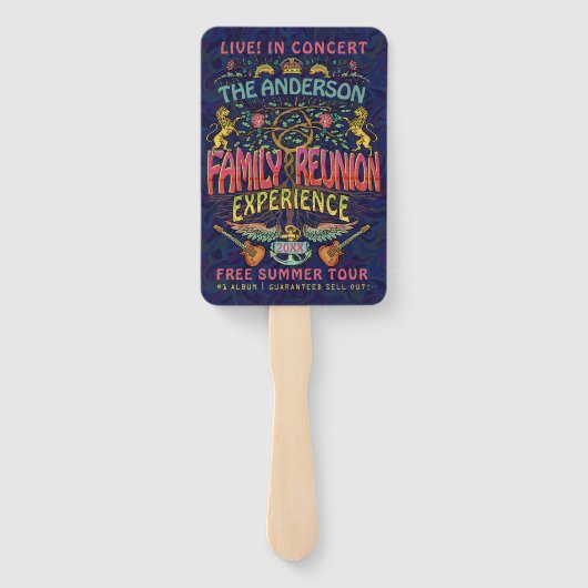 Éventail Family Reunion Band Retro les années 70 Concert No (Dos)