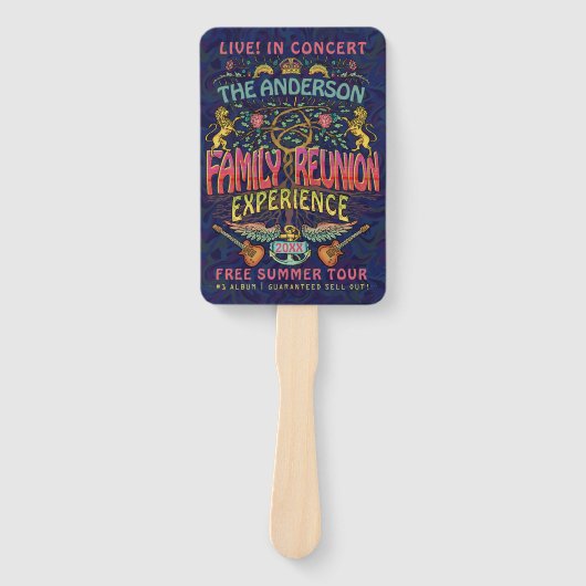 Éventail Family Reunion Band Retro les années 70 Concert No (Devant)